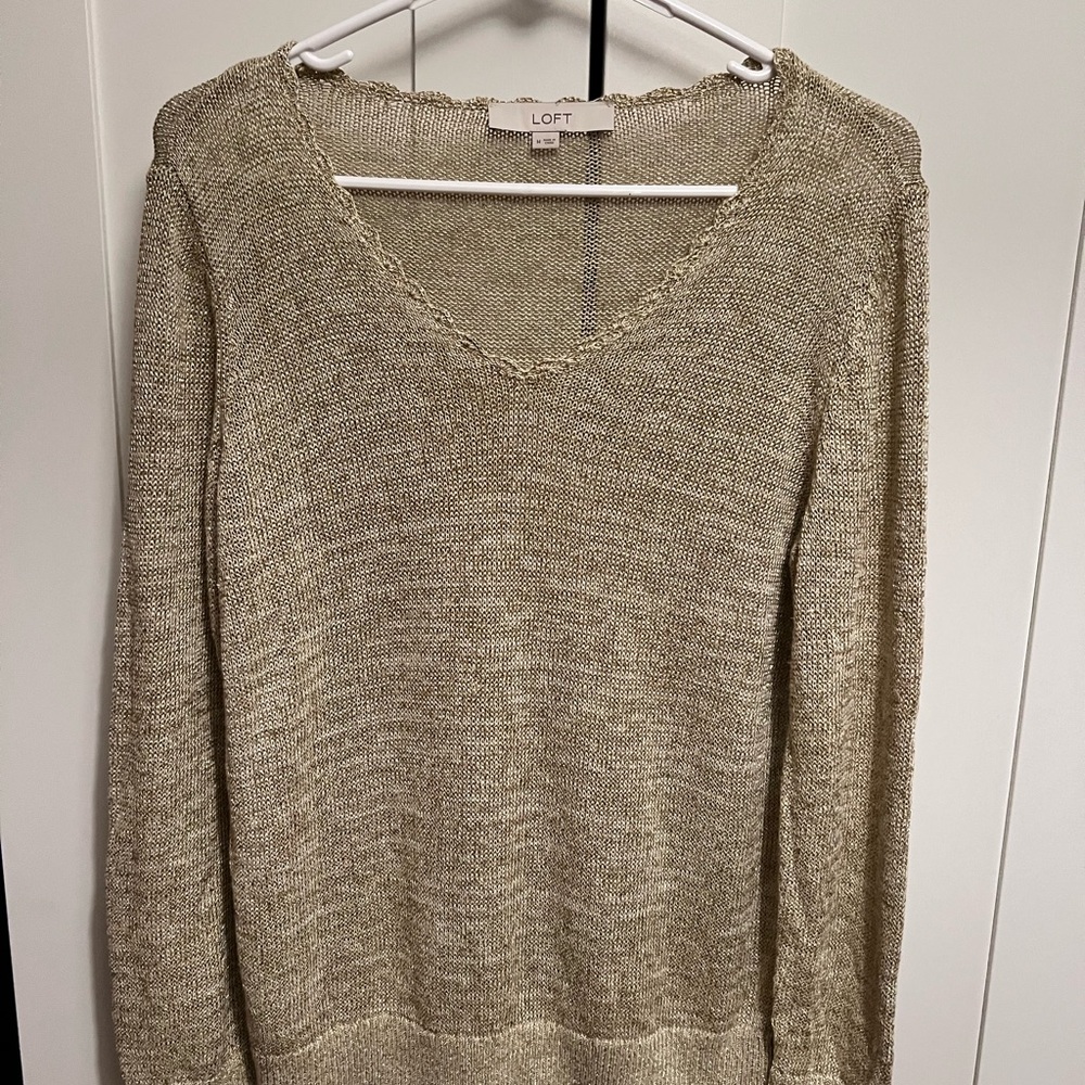 LOFT Women's Gold Sweater